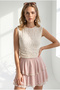 Women's Cream Drape Detailed Backless Lace Blouse Blz-19003421 - 4