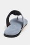 Almira Baby Blue Suede Leather Flat Sole Women's Flip Flops - 8