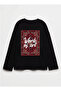 100% Cotton Oversize Fit Work of Art Printed - Crew Neck Long Sleeve T-Shirt