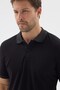 Black-Anthracite Polo Collar Pique Short Sleeve Slim Fit 100% Cotton T-Shirt 1011260171 - 4