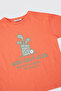 Boy's Short Sleeve Orange T-Shirt - 3