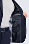 Navy Blue Slim Fit Mono Collar Classic Jacket - 4
