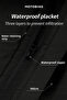 Black Aquashild Biker Raincoat Motorcycle Raincoat Ski Hiking Water-Windproof Raincoat - 7
