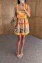 Yellow Mini Dress with Knitted Detail - 6