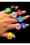Colorful Mini Finger Watch Stylish Crystal Stone Quartz Ring Watch - 2