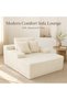 Sofa, Durable Lightweight Ready Filled Lounge Chair with Soft Corduroy Fabric, Extra-Wide Seat, Supportive Backrest & Pillows for Living Room, Bedroom, Reading Nook, Adults & Teens - 7