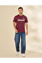 Men Burgundy Graphic T-Shirt - 2