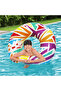 Techno Ring with Handle - Inflatable Colorful Ring - Inflatable Patterned Sea Ring - Geometric Patterned Swimming Ring - Colorful Inflatable Ring 107 Cm. - 8