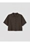 Xside brown striped Oversized women shirt - 5