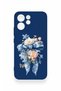 Oppo Reno 15F Compatible Blue Ribbon Flower Pattern Silicone Case - 3