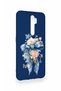 Oppo A5 2020 Compatible Blue Ribbon Flower Pattern Silicone Case - 3