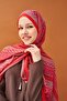 شال ريفا تينسل إيثنيك واي باللون الأحمر - 3