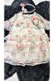 Girl's Special Occasion & Evening Dress and Headband - Ruffled Rose Pattern - Powder - 8