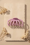 Marble Patterned Lilac Large Size Claw Hair Clip Women's Hair Accessory - 5