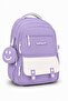 4-Piece Satin Fabric Waterproof Primary School Bag Set with Lunch Bag, Pen Holder and Accessory Bag - 8