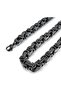 Black Color Steel Bracelet Byzantine Chain Model - 2