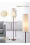 Floor Lamp for Living Room, Stand Up Lamp with Foot Switch & Linen Lampshade, Aesthetic Floor Lamps - 8