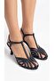 Lorenasa Women's Heeled Sandals Thin Heel Cage Toe T-Strap Ankle Strap Evening Dress Elegant - 4