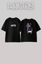 50 Cent_30 Design Printed Unisex Oversize Black Tshirt