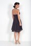 Women's Halter Neck Rose Detailed Lined Chiffon Short Dress - 4