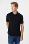 Black Regular Fit Polo Neck T-Shirt - 2