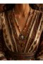 Nayeli Bohemian Natural Stone Detailed Wooden Bead Design Necklace