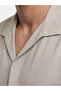 Lcw Vision Beige Relax Fit Resort Collar Men's Shirt - 4
