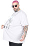 Mode XL Large Size T-Shirt with Bis Collar Manhattan U26118 Gray - 2