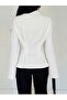 Women's Waist-Slit Flounce Long Sleeve Blouse 223 - 7