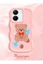 Vivo Y27S Compatible Case Camera Protective Pink Silicone Couple Phone Case Bear Pattern - 2