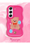 Tecno Camon 40 Pro 5g Compatible Case Camera Protector Red Silicone Couple Phone Case Bear Pattern - 2