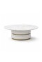 Fortville Round Large High Gloss Coffee Table L120xW120xH43cm Light Grey/Brushed Gold - 6