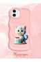 iPhone 12 Compatible Case Camera Protector Pink Silicone Couple Phone Case Cat Pattern - 2