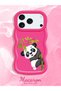 iPhone 17/18 Pro Compatible Case with Camera Protector Red Silicone Couple Phone Case Panda Pattern - 2