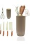 6-Piece Kitchen Knife Set with Universal Knife Block – Sharp Stainless Steel Non-Stick Blades, Non-Slip Handles, Chef Knife Set for Home, Kitchen & Restaurant Use