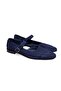 Dark Blue Color Laceless Genuine Leather Suede Men's Shoes