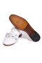 White Color Laceless Genuine Leather Men's Half Shoes - 3