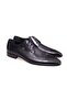 Black Color Lace-Up Genuine Leather Men's Shoes