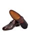 Brown Laceless Genuine Leather Leather Sole Men's Shoes - 3