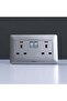 Milano 13A Twin Socket With Switch & Led Indicator Sl Ps