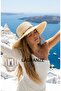 Women's Straw Hat with Large Brim and Tassels, Metal Accessories - 2