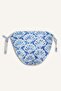 Regular Fit Patterned Glitter Fabric Sax Blue Bikini Bottom H1090Ax26Sm - 7