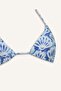 Regular Fit Patterned Glitter Fabric Sax Blue Bikini Top H1089Ax26Sm - 7