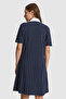 Women's Navy Blue Knitted Dress 50322074-Vr033 - 6