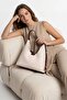 Women's Shoulder Bag – Stylish Daily Handbag with Magnets in Beige - 4