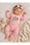 Rainbow Printed 100% Cotton Bodysuit for Baby Girl, 2-Piece Set - 3