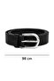 Black Shk3003 Women's Silver D Buckle Thin Waist Belt - 3