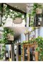 HOOTO 3 pcs Artificial Hanging Ivy Vine Plants Fake Hanging Plant Faux Greenary Vine Outdoor UV Resistant Plastic Plants for Wall, Wedding Party Decor Green No Baskets - 5
