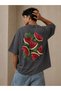 Palestine Watermelon Pattern Oversized Unisex T-Shirt – Aesthetic Graphic Printed Short Sleeve Streetwear T-Shirt - 3