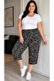 Women's Viscose Pocketless Battal Capri Relaxed Cut - Large Size - 3